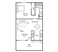 1BD, 1BTH 094 094 floor plan